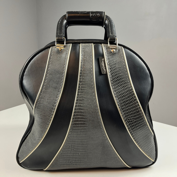 Brunswick Other - Vintage Brunswick wind hammer bowling ball bag vinyl black gray silver